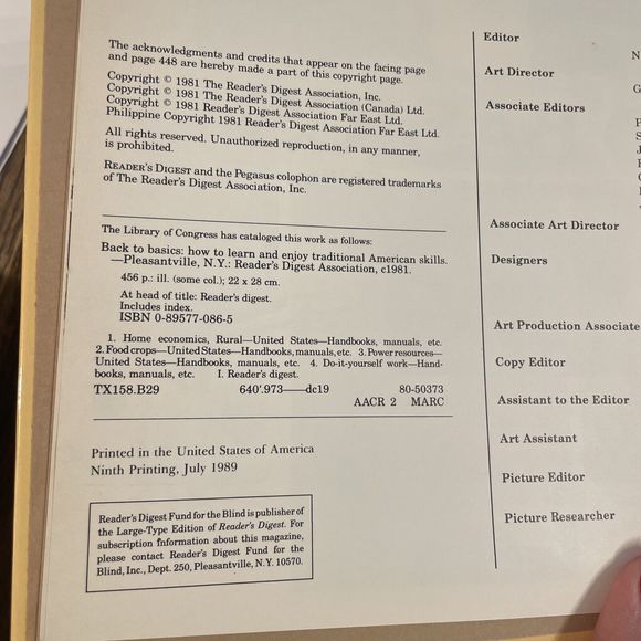 BACK TO BASICS Readers Digest Survival Homesteading Traditional Skills 1989 - Picture 6 of 10